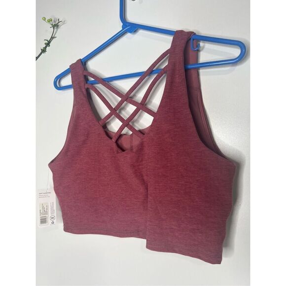 Jockey Supersoft Strappy Bra Mesa Ridge Heather Pink Mauve Sports Jog Bra NWT! - Picture 5 of 7